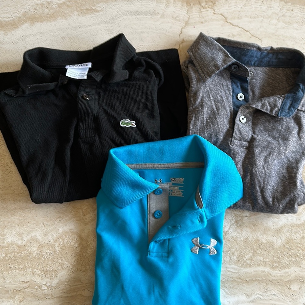 Boys Youth S, Lacoste, Adriano Goldschmidt, UA short sleeved shirts